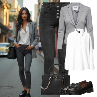 Outfit sa Bijela/Krem Bluza Veći Broj GAP "Elegantni proljetni outfiti"
