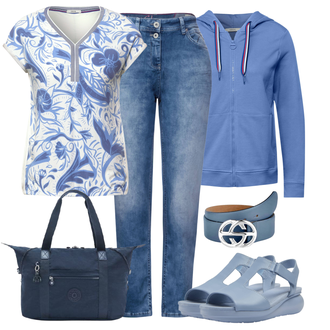 Outfit mit Blau Sandalen Camper "Outfit Für Den Sommer"