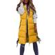 Duohropke Steppweste Damen Lang mit Kapuze Elegant Übergangsjacke Damenwesten Longweste Steppjacke Puffer Leicht Große Größen Winterjacke Herbst Winter Ärmellos Lange Weste Daunenweste
