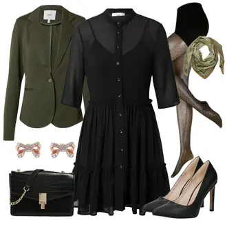 Laufen Outfit mit Schwarz Kleid Große Größe/Lederjacke/Klassische Tunika/Elegante Tunika/ausgefallene tunika/Longbluse/Tunika A-linie/Tuniken-Shirt/3/4 Arm Kleid/Blusenkleid/Chiffon Kleid/Französisches Kleid/Hemdkleid/Tunika guido maria kretschmer women "Schickes Abend Outfit"Look: Lindy Hop, Tanzen, Laufen