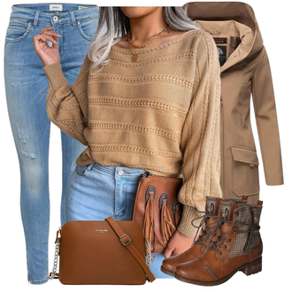 Wasserdicht Outfit mit Braun/Beige/Khaki/Grau Reitjacke/Frühlingsjacke/Doppeljacke/Kapuzenjacke/Winter Parka/Langjacke/Wachsjacke/Herbstjacke/Parka-übergangsjacke MARIKOO "Perfekt für den Winter"