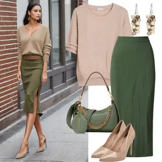 Outfit s Béžová/Krémová/Bílá Pletený Svetr/Svetr Niki/Pruhovaný Svetr/Vintage svetr/Svetr s podšívkou/Svetr s Třásněmi/Zimní svetr/Vlněný Svetr/Vlněný kardigán/Dlouhý Svetr/Svetr boucle/Letní svetr/Pulovr s Pleteným Vzorem/Bavlněný svetr/Svetr s třásněmi/Žakárový Svetr/Vintage svetr/Zimní Svetr happiness İstanbul "Jarní outfit"