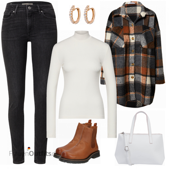 Outfit mit Braun Stiefel Apple of Eden "Caro Alltagsoutfit"
