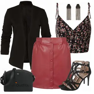 Outfit mit Schwarz High Heel/Sandalette Bullboxer "Schöner Sommer Look"