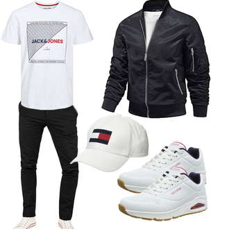 Gepunktet Outfit mit Grau Tommy Hilfiger "Cooles Outfit"