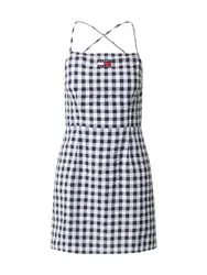 Tommy Jeans Kleid ''''Gingham'''' navy / feuerrot / weiß