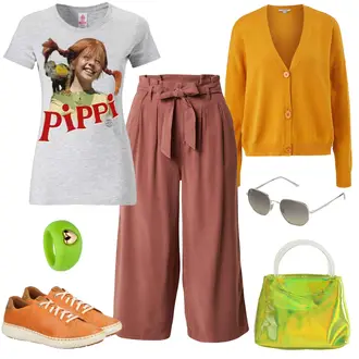 Outfit mit Orange Sneaker Josef Seibel "Pippi Freizeitoutfit"