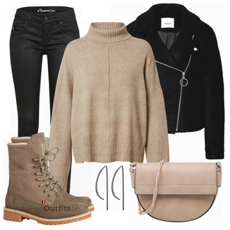 Outfit met blauw Gang "Perfect voor de winter"