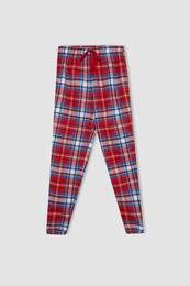 Fall In Love Regular Fit Plaid Patterned Flannel Pajama Bottoms