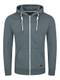riverso Herren Kapuzenjacke RIVThilo Sweatjacke Sweatshirt Kapuzenpullover Hoodie Kapuze Reißverschluss Basic Baumwolle Grau Braun Grün Rot Blau Schwarz S-5XL, Größe:M, Farbe:Turbid Blue