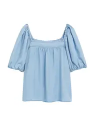 MANGO Bluse ''''Blauet'''' hellblau