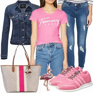 Outfit mit Rosa Sneaker Jack & Jones "Tommy Jeans"