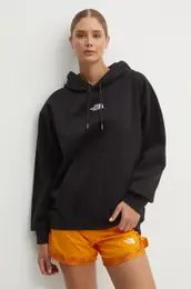 Pulover Essential Hoodie enski, rna barva, s kapuco, NF0A89ENJK31
