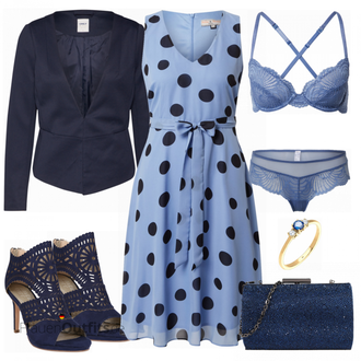 spitze Outfit mit Blau/Dunkelblau Sandalette/Schuh Ohne Schnürsenkel/SommerStiefelette/Sommer Schuh/Sandalen Mit Absatz/Eleganter Schuh Bullboxer "Elegantes Sommer Outfit"