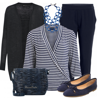 Outfit mit Blau Plateauschuh About You "cedrella"