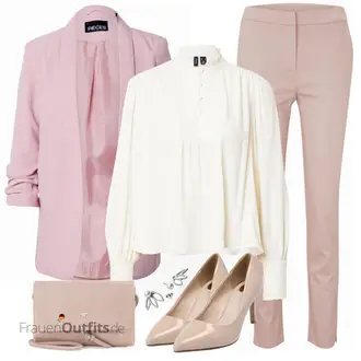 Schicke Outfits mit Grau/Beige Hose Große Größe Heine "Schickes Business Outfit"