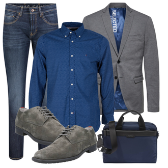 Business Outfits mit Grau Anzug Selected "Casual Business Outfit"