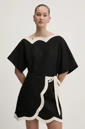 Bluza s primesjo lana rna barva, NFDTO1643