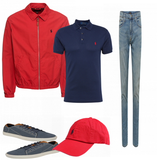 Outfit mit Weiß Sneaker Timberland "Polo Ralph Lauren"