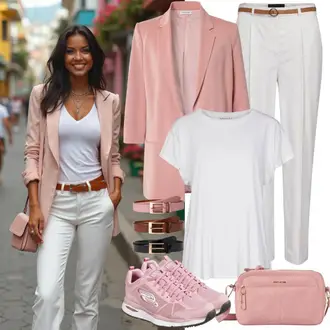 Streetwear Outfit sa Krem/Bijela Majica za plažu/Majica za plažu/Predimenzionirana majica/Top za plažu/Tunika za Plažu/Pulover za plažu DAY BIRGER ET MIKKELSEN "Modni slobodno vrijeme odijelo"Look: Unisex, Prevelik, Rap, Boja, klasický, Streetwear, Ležerno, Običan