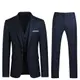 YOUTHUP Herren 3 Teilig Anzug 2-Knopf Slim Fit Anzüge Modern Sakko Weste Hose für Business Hochzeit, Knall Blau, M