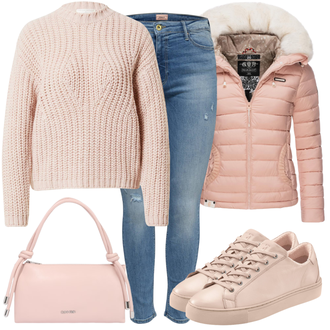 Kombinacije za zimu Chic Vjenčanje sa Smeđa/Bež/Pink Tanka tenisica/Tenisica s platformom/Niska Tenisica/Kožna tenisica Elbsand "Udoban zimski outfit"Look: Boja, Bad Taste, Sportski, Chic, Skater, Unisex, Vjenčanje, Sprovod, Ramazán bájram, Obljetnica, Koncer, Škola