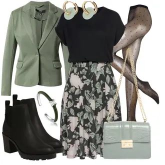 Outfit mit Grün/Dunkelgrün/Hellgrün Mantel/Blazerjacke/Boyfriend Blazer/Lässiger Blazer/Lederjacke/Baumwoll ­Blazer/Eleganter Blazer/Strick­blazer/Kurzblazer/Sweatblazer/Lederjacke für Männer/Lederjacke VERO MODA "Trendiger Business Outfit"