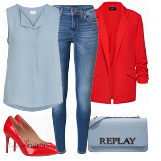 Outfit mit Rot High Heel Steve Madden "Stylische Kombination für den Frühling"