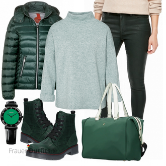 Outfit mit Blau Stiefel Tom Tailor "Cooles Herbst Outfit"