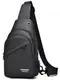 Hjkiopc Brusttasche Sling Bag Herren Kleine Umhängetasche Outdoor Wasserdicht Lässige Herrentasche Leichte Riementasche für Arbeit Reisen Wandern Alltag usw. (C-Schwarz)