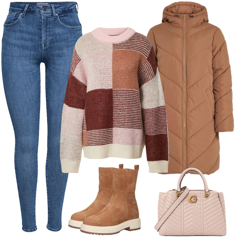 Beige/Rot/Braun Sommerstiefelette/Klassischer Stiefel/Lammfell Stiefel/Gefütterte Stiefelette/Winter Stiefelette/Chelsea Boot/Flache Stiefelette About You kombinieren