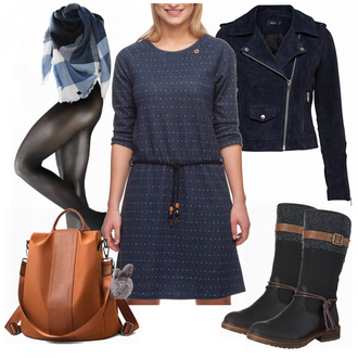 Outfit mit Schwarz/Dunkelblau/Grün/Blau/DunkelGrün/Grau/Hellblau ReitStiefel/WeitschaftStiefel/Herren Lederschuhe/Wattierte Stiefel/Biker Boot/Winter Stiefel/Wasserdichter Stiefel Rieker "Ragwear"