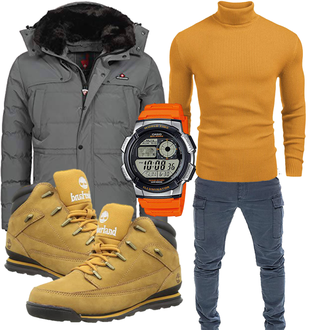 Winter Outfits Büro mit Gold JINIDU "Outfit für den Winter"Look: Dad, Büro, Stil, Zuhause, Classic, Boyfriend, Casual