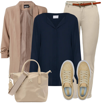 Nabori Outfit sa Tamnoplava Bluza s gumbom/Bluza koja se ne pegla/Slip-on Bluza/Poslovna Bluza/Bluza Dugih Rukava/Kožna jakna za muškarce/Bluza s Podignutim Ovratnikom/Bodija Bluze/Svilena bluza/Jednobojna Bluza Vila "Odličan Look Za Proljeće"