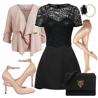 Party Outfits mit Beige/Gold Feinstrumpfhose/Anti-thrombose Strumpf/Strumpfhose Große Größe/Nylonstrumpf/Kompressionsstrumpf/stützstrumpfhose Falke "Malvina"