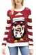 Viottiset Weihnachtspullover Jumper Ugly Christmas Sweater für Damen M Rot Pinguin