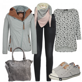 Canvas Outfit mit Canvas-Sneaker Mustang "Leave"