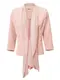 Ashley Brooke By Heine Bodyform-Jerseyblazer mit Chiffonbesatz rosa