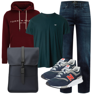 Laufen Outfit mit Dunkelblau/Blau Straight Leg Jean/Formelles Hemd/Regular-Fit Jeans/Dad Jeans/Winterjacke/Sportschuhe/Wide Leg Jean/Boyfriend Jean/Herren Lederjacke/Girlfriend Jeans/Loose fit Jeans 7 for all Mankind "Cooles Alltagsoutfit"Look: Laufen, Apres ski, Bowling, Reiten, Freizeit