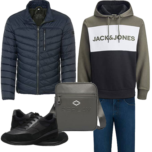 DunkelGrün/Grün KapuzenPullover/Damen Pullover/Sport Sweatshirt/Hoodie/Vintage Hoodie/Unisex Hoodie/Ausgefallener Hoodie/Sport Hoodie Jack & Jones kombinieren