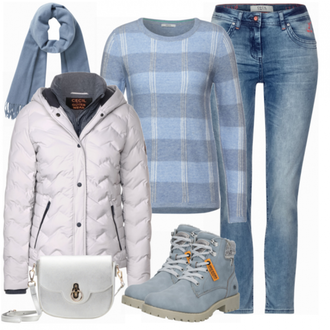 Outfit mit Türkis Schal Betty Barclay "Perfekt für den Herbst"