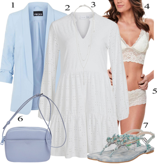 Outfit sa Siva/Krem/Bijela Haljina za Krizmu/Pamučna Haljina/Platnena Haljina Dugih Rukava/Haljina od muslina/Nicky Haljina/Dimljena Haljina/Haljina tunika Vila "Tvoj otmjeni outfit"