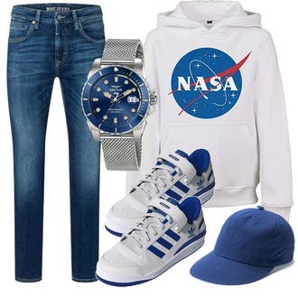 Outfit mit Grau Sneaker Adidas Originals "Alltagsoutfit"
