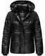 Navahoo Damen Winter Jacke warm gefüttert Stepp Stehkragen B853 [B853-Sarafin-Schwarz-Gr.M]