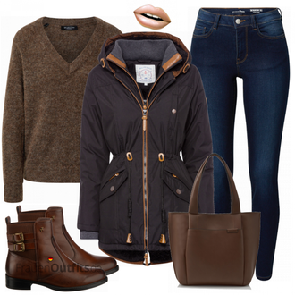 Outfit mit Rot Stiefel Tom Tailor "Modisches Freizeit Outfit"