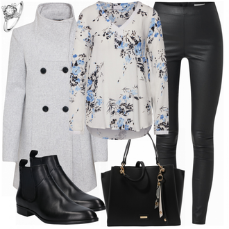 Outfit mit Schwarz Stiefel Vagabond Shoemakers "Kaffe Tunika"