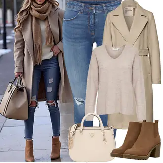 Jeans Outfits Skinny mit Blau/Dunkelblau Lederjacke/Damen 7/8-Länge Jeans/Ankle Boot/Caprijeans/Cropped Jeans/Jeans mit Schlitz/Jeans mit Loch/Push up Jeans/Leather jackets/Schlupfjeans Noisy may "Frühling outfit"