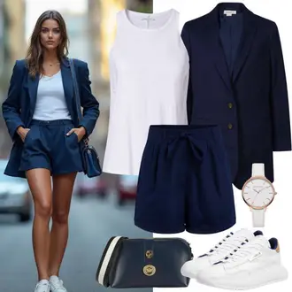 Sport Outfits 80er mit Weiß/Mischfarben/Hellgrau/Creme/Grau Smartwatch Garmin "Perfekt für den Frühling"Look: Sportlich, Retro, Nahtlos, Classic, Wassermann, Zwillinge, 80er