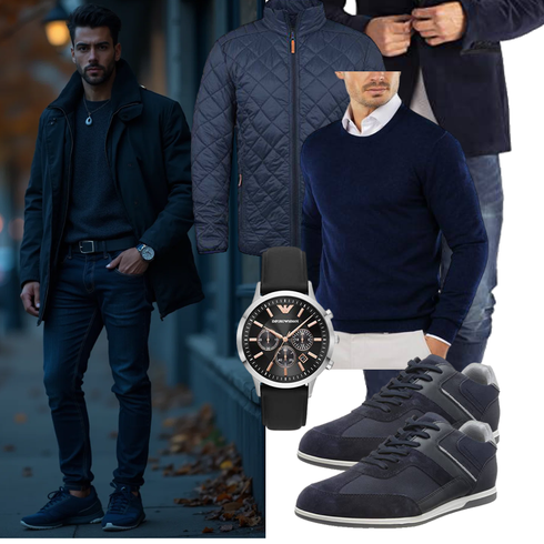 Schwarz/Blau Steppjacke/Leichte Jacke b BLEND kombinieren