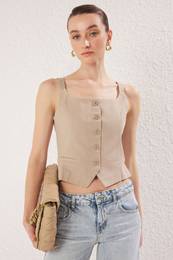 Mink Slim Woven Vest